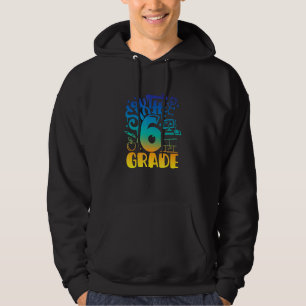 Tie Dye Boys 6th Sixth Grade Squad Crew Team Graph Hoodie