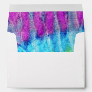 Tie Dye Bright Purple Return Address Envelope
