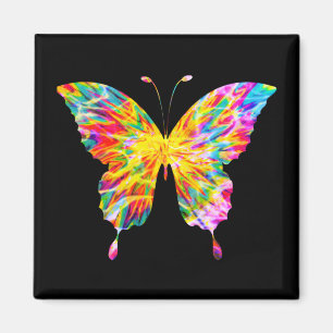TIE DYE BUTTERFLY MAGNET