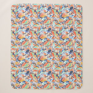 Tie Dye Butterfly Wings - Kaleidoscope of Colours Sherpa Blanket