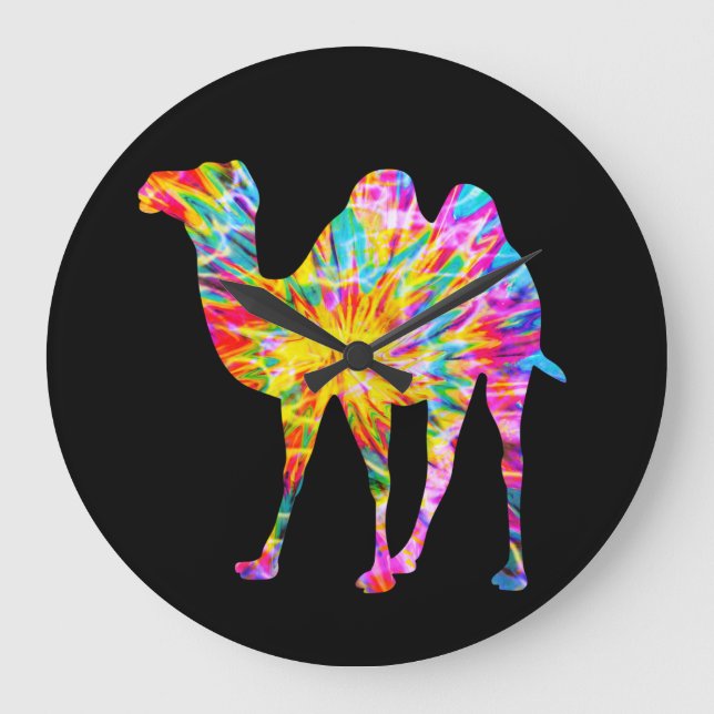 TIE DYE CAMEL LARGE CLOCK (Front)