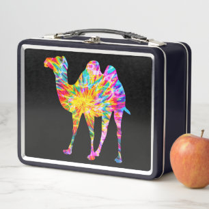 TIE DYE CAMEL METAL LUNCH BOX