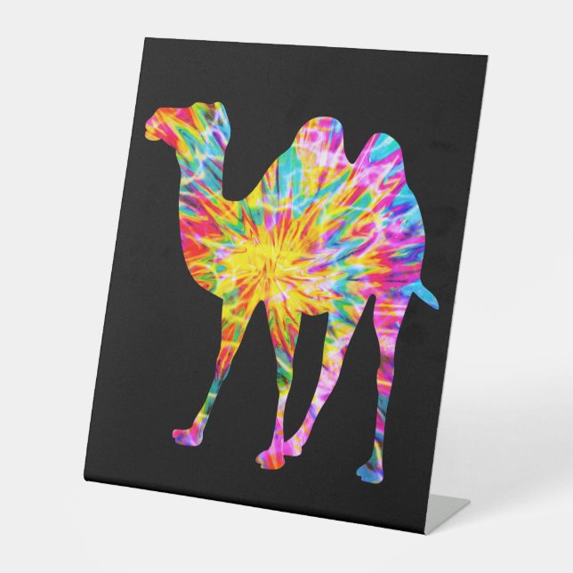 TIE DYE CAMEL PEDESTAL SIGN (Front)