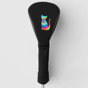 Tie Dye Cat _ Colourful Tye Dye Kitten Golf Head Cover