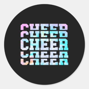 Tie Dye Cheerleading For Cheerleader Squad Girl Bf Classic Round Sticker