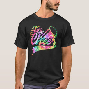 Tie Dye Cheerleading Peace Love Cheer for Cheerlea T-Shirt
