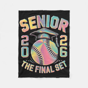 Tie Dye Cl Of 2026 Senior Softll The Final Set Gra Fleece Blanket