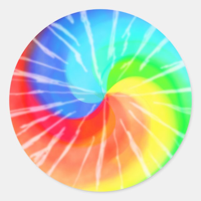 Tie-dye Classic Round Sticker (Front)