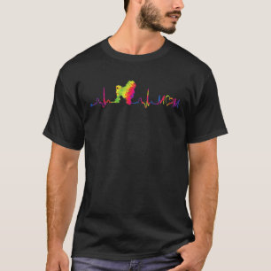 Tie Dye Colourful Lowchen Heartbeat Ekg 1 T-Shirt
