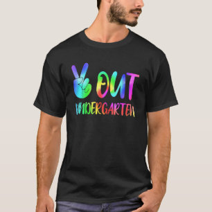Tie Dye Colourful Peace Sign Hand Out Kindergarten T-Shirt
