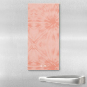 Tie Dye   Coral Pink Modern Pastel Magnetic Notepad