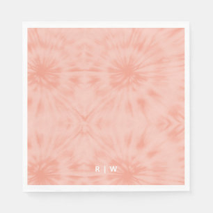 Tie Dye Coral Pink Modern Pastel Napkin