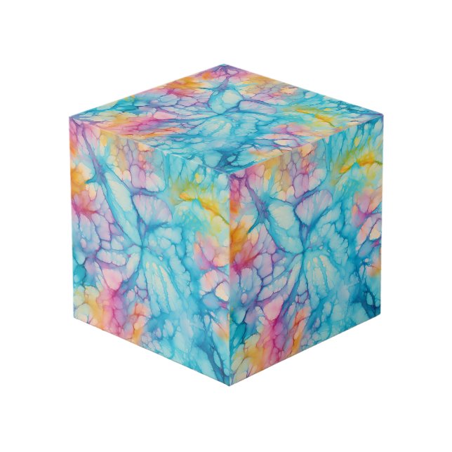 Tie-Dye Cube (Front Angled)