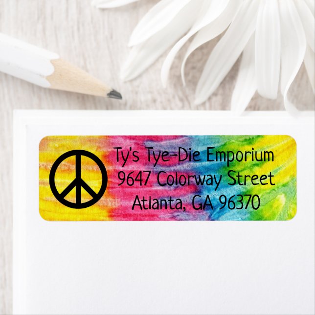 Tie-dye CUSTOM return address labels (Insitu)