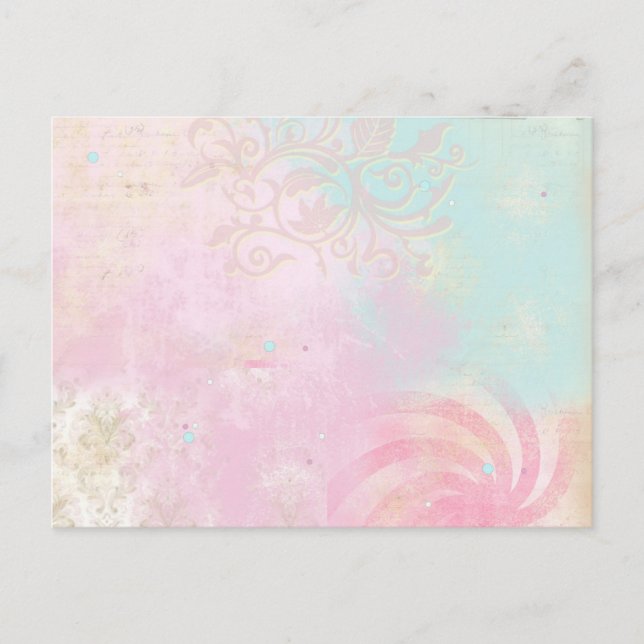 Tie Dye Damask Postcard (Front)