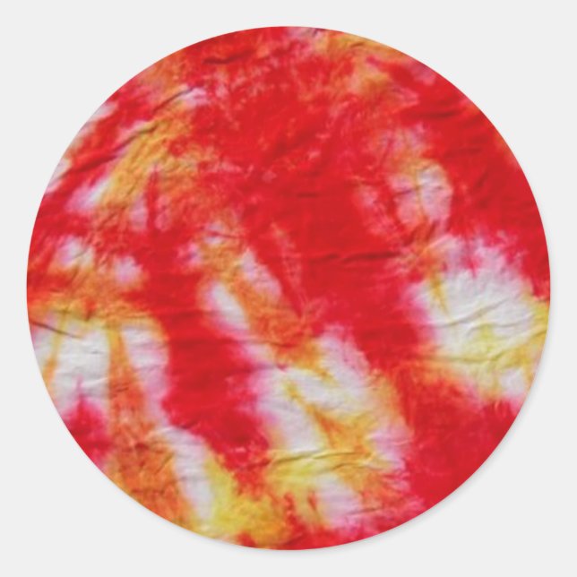 Tie-Dye Design Classic Round Sticker (Front)