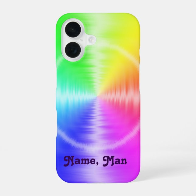 Tie-dye design -  iPhone 16 case (Back)