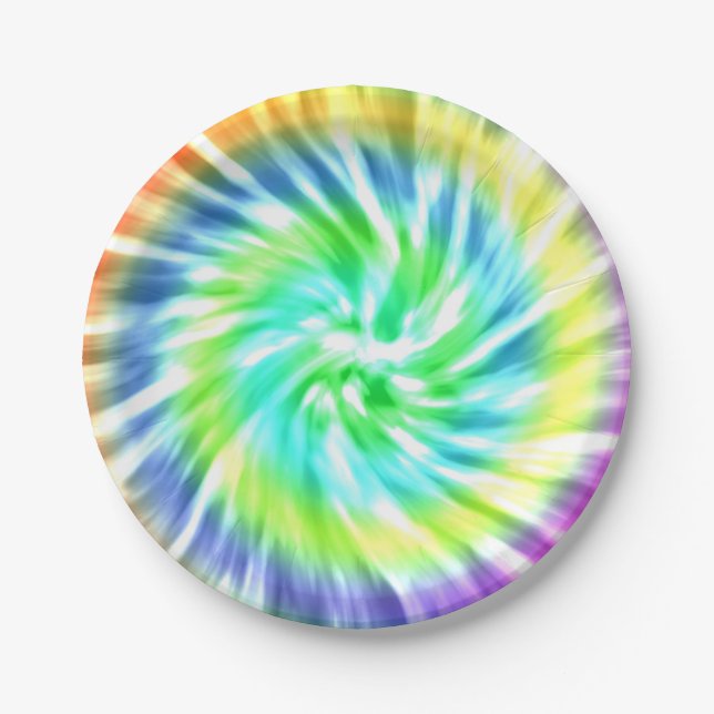 Tie Dye Design Paper Plate (Front)