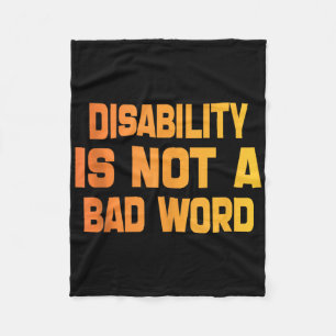 Tie Dye Disability Vintage Disability Is Not A Bad Fleece Blanket