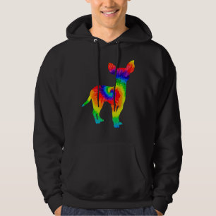 Tie Dye Dog Hippie Chihuahua Retro Hoodie