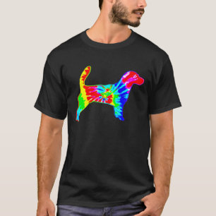 Tie Dye Dog Hippie Jack Russell Terrier Dog T-Shirt