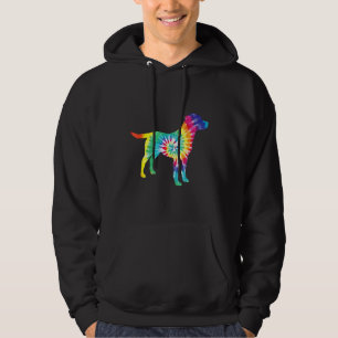 Tie Dye Dog Hippie Labrador Retriever Retro Puppy Hoodie