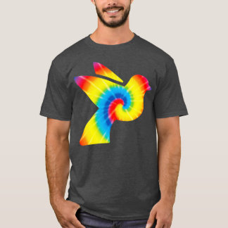 Tie Dye Dove Rainbow Print Pigeon Bird Hippie T-Shirt