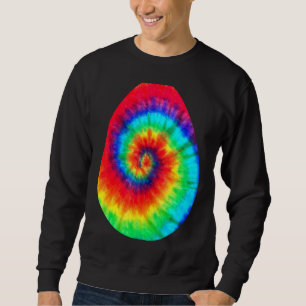 Tie Dye Easter Eggs Basket Bunny Happy Easter Day Sweatshirt
