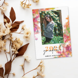 Tie Dye EDITABLE Gradutation Invitation