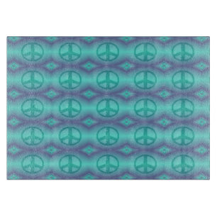 Tie Dye Effect Peace Sign Cutting Board