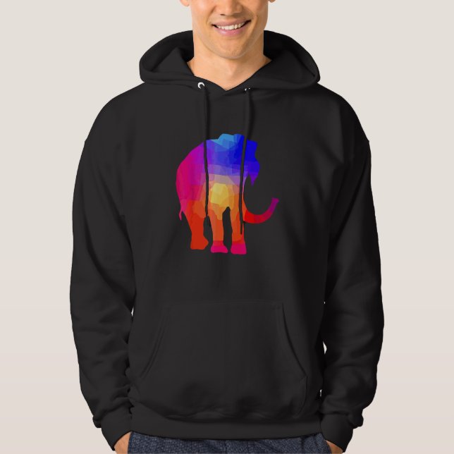Tie Dye Elephant Tie Dyed Save The Animals Hoodie (Front)