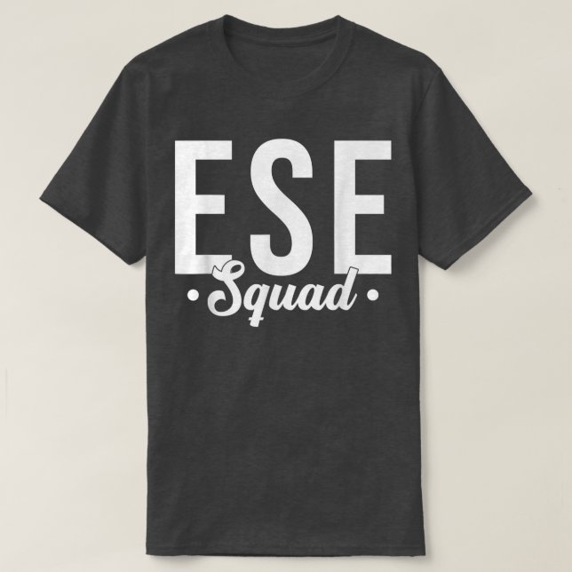 Tie Dye ESE Squad Team Teacher Appreciation Back T T-Shirt (Design Front)