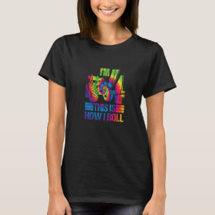 Tie Dye Farm Tractor I'm 4th Birthday Party 4 Year T-Shirt