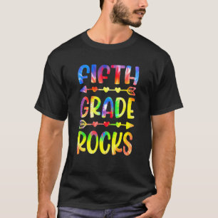 Tie Dye Fifth Grade Rocks 5th Grade Back To School T-Shirt