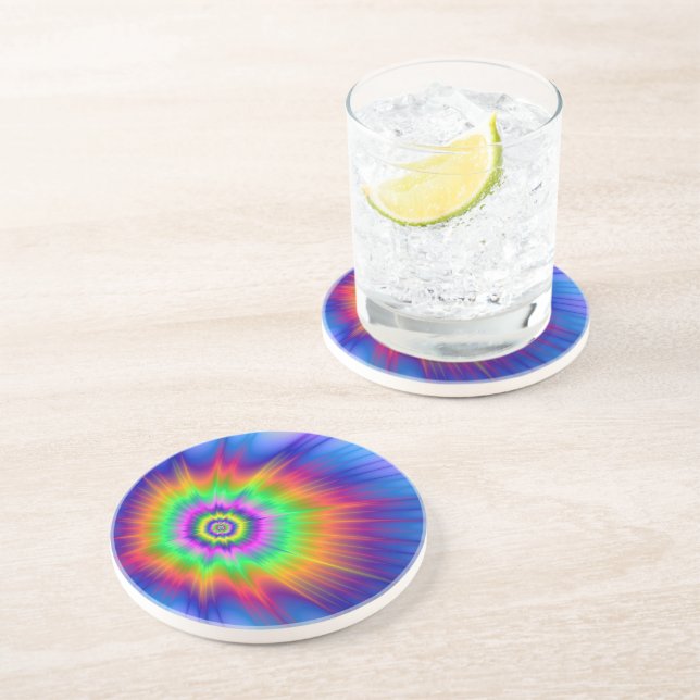 Tie Dye Fireball Coaster (Side)