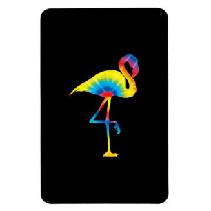 Tie Dye Flamingo Rainbow Print Bird Animal Hippie Magnet