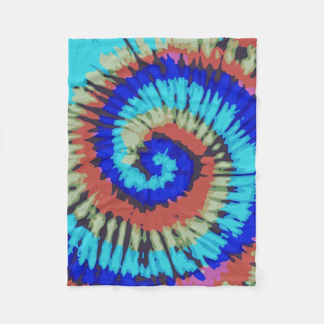 Tie Dye Fleece Blanket (Front)