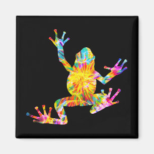 TIE DYE FROG MAGNET