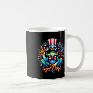 Tie-dye Frog Peace Sign Hippie 4th Of July  Coffee Mug