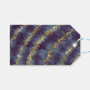 Tie-dye glitter gift tags
