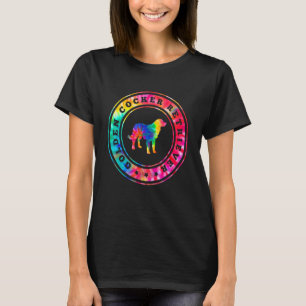 Tie Dye Golden Cocker Retriever Dog Mom Dad Pet T-Shirt