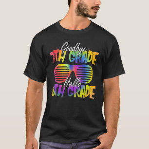 Tie Dye Goodbye 7th Grade Graduation Hello 8th Gra T-Shirt