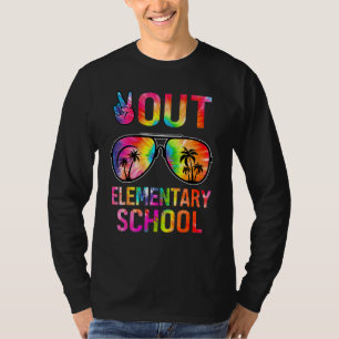 Tie Dye Graduate Last Day School Peace Out Element T-Shirt