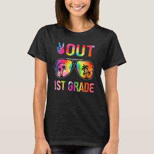 Tie Dye Graduation Last Day Of School Peace Out 1s T-Shirt