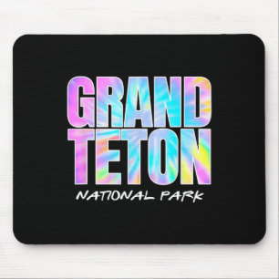 Tie Dye Grand Teton National Park Wyoming Kids Wom Mouse Pad
