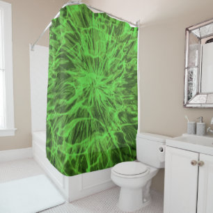 TIE DYE GREEN  SHOWER CURTAIN