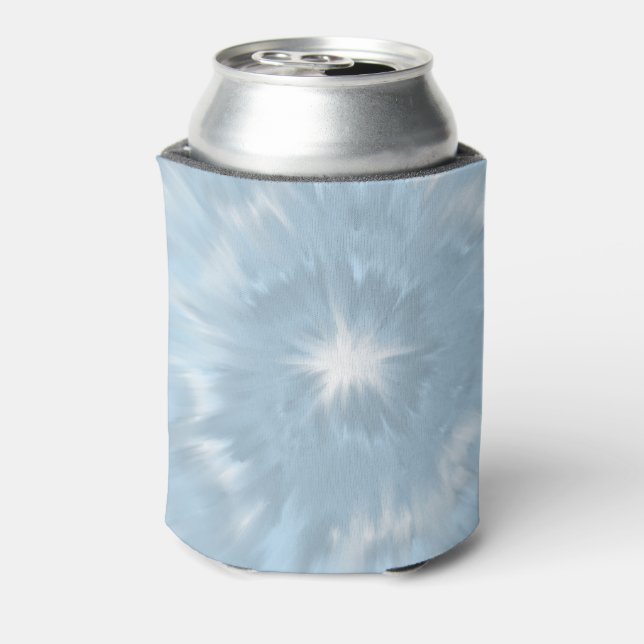Tie dye grooviest pop can cooler in denim hues (Can Back)