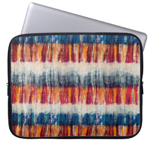 Tie dye grunge styled fabric simulation pattern laptop sleeve