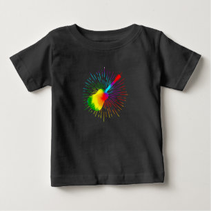 Tie Dye Guitar Music Design Colourful Guitarist Baby T-Shirt
