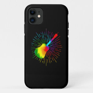 Tie Dye Guitar Music Design Colourful Guitarist iPhone 11 Case